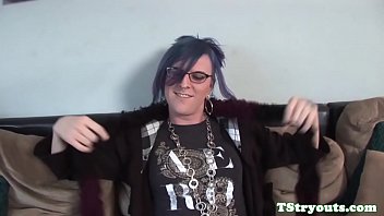 Alt Tranny Teasing Her Ass At Casting