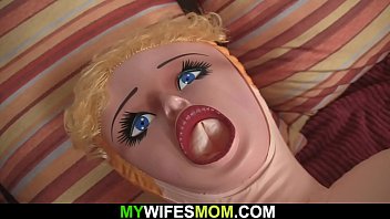 Blonde M. In Law Catches Him Jerking