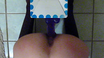 Riding A Big Dildo Doggy Style