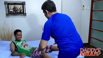 Mature Gets Seduced By Asian Twink Marcon In Kitchen