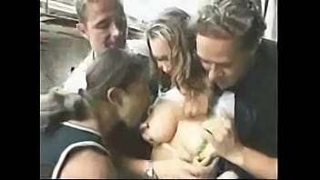 Brunette Gangbanged At Gargae