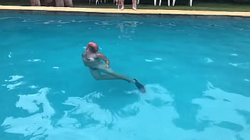 Sexy Bald Swim Naked