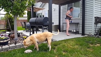 Sissy Jeffrey Working In The Yard