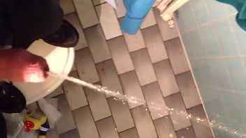 Stand On The Toilet And Try To Pee Freehand Into The Sink