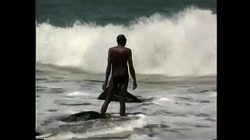 White Guy At The Beach With Hairy Dick Jerks Off His Big Uncircumsized Dick