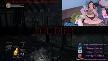 Nerdy Bbw Playing Video Games Then Punishing Herself For Playing Bad.