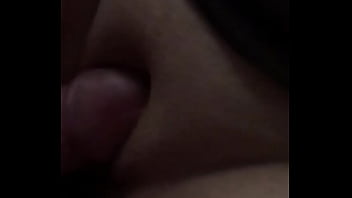Rubbing Her Pussy With Hard Cock