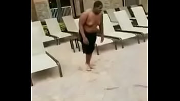 Big Titty Bbw Jumps Into Pool