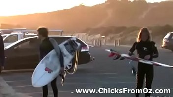 Horny Aussie Chicks Watch Surfers
