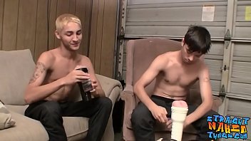 Twinky Buddies Toying Their Fat Cocks With Fleshlights