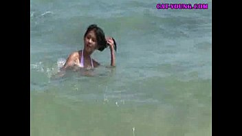 Asian-teen-at-the-beach