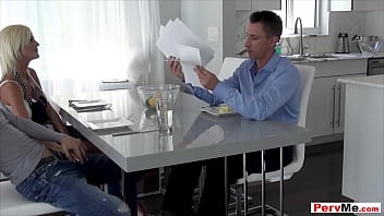 My Blonde Stepmoms Tableside Blowjobs