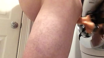 Clothes Dryer Helps Bi Guy Ride A Big Dildo
