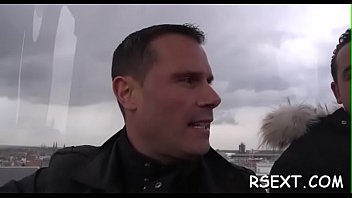 Aged Man Takes A Walk In The Amsterdam Redlight District