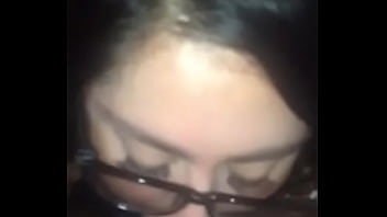 Nerdy Girlfriend Sucking Dick