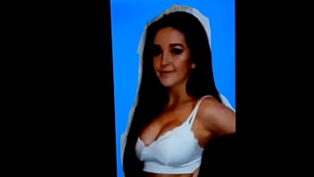 Random Hot Brunette Cumshot On Beautiful Big Tits