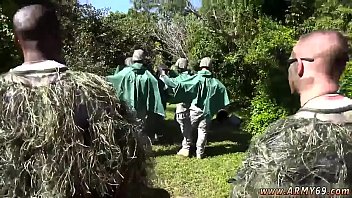 Horny Army Men Naked Gay Taking The Recruits On Their Very First Run