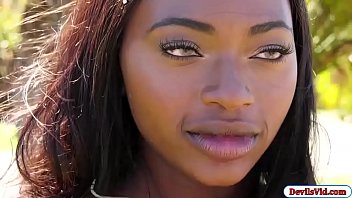 Ebony Noemie Fucks A Big White Dick