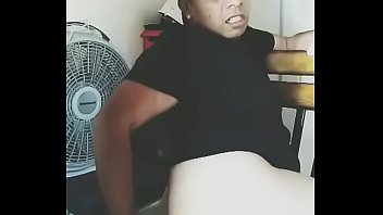 Chubby Guy Using A Cucumber