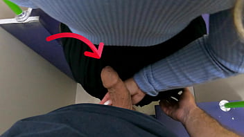 Married Milf Grabbing My Dick In Public | Handjob And Cumshot In Train