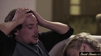 Masturbating Stepsis Sucks Fat And Hard Cock