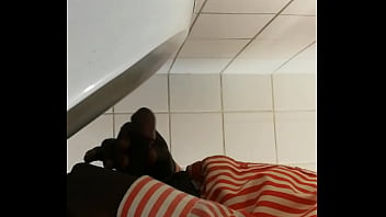 Black Gay Guy At Public Urinal Stroking Cock