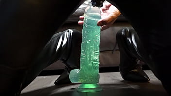 Anal Masturbation With 12 Inch Dildo