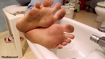 Washing Extremely Dirty Feet - Close Up (teaser)