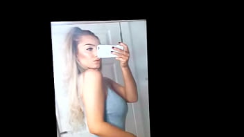 Random Hot Blonde With Big Tits Cum Tribute 02