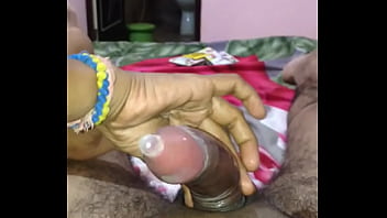 Desi Randi Putting Condom