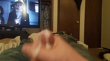 White Cock Jerkin - cum, cock, solo, pink, masturbate, tv, watch, head, jackoff, jerkin, soloboy, white-cock, 5on1 - Video 3755048