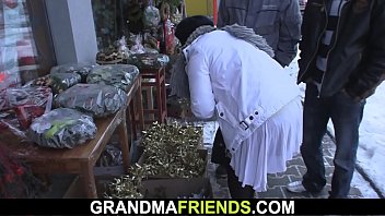 Two Fellows Pick Up And Fuck Hot Grandma