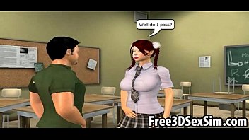 Sexy 3d Cartoon Honey Getting Double Teamed