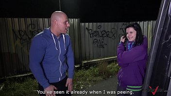 Skinny Amateur Babe Is Screaming On A Massive Hammer In The Van