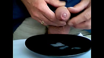 Ejaculating On A Plate