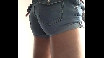 Tiny Jeans Playing With Dildo