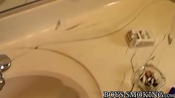 Solo Jerk Off Session With Young Big Dicked Twink Smoker