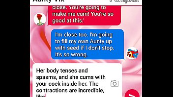 Aunty Finally Pops Her Pumpkin' Cherry Sexting, Their Final Climax Together.