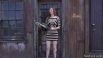 All Natural Huge Tits Redhead Has Orgy Fuck