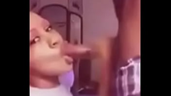 Short-haired Lightskin Girl Gives Black Cock A Blowjob