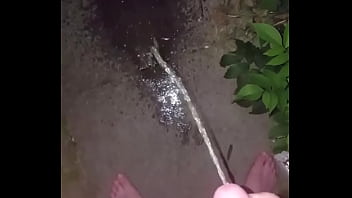 Chubby Guy Pissing And Cumming Outside 01 - Like And Comment