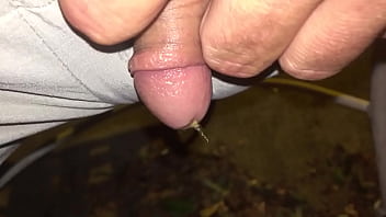 Tiny Dick Pissing Outside