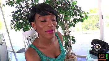 Smalltits Black Tranny Teases Her Asshole