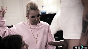 Religious Stepmom Orders Boyfriend To Fuck Her Lesbian Stepdaughter