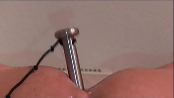 Steel Dildo Burried In Ass