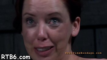 Tied And Tossed Up Beauty Receives Toy Gratifying For Her Vagina