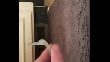 Horny Guy Shoots Hot Cum On Mirror