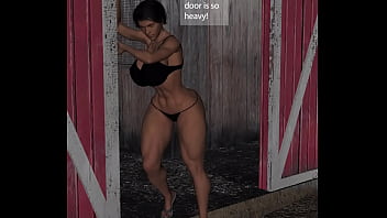 Angelina And Leila In The Barn