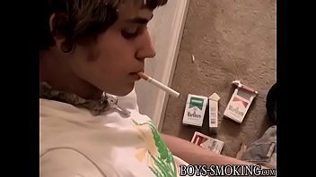 Cigar Smoking Twink Jerks Off Hairy Cock And Jizzes In Tray