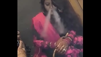 Smoking Newly Married Hot-girl Taking Hookah!